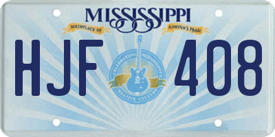 MS license plate HJF408