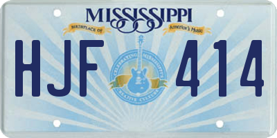 MS license plate HJF414