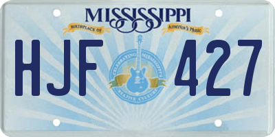 MS license plate HJF427