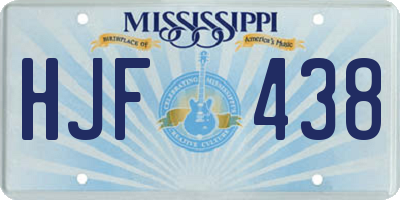 MS license plate HJF438