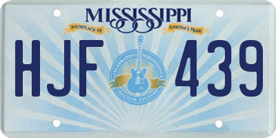 MS license plate HJF439