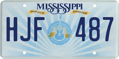 MS license plate HJF487