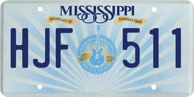 MS license plate HJF511