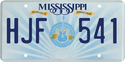 MS license plate HJF541