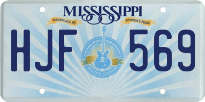 MS license plate HJF569