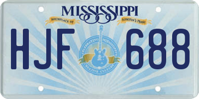 MS license plate HJF688