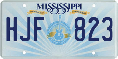 MS license plate HJF823