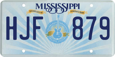 MS license plate HJF879