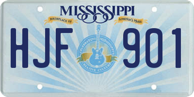 MS license plate HJF901
