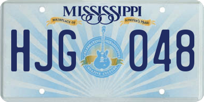 MS license plate HJG048