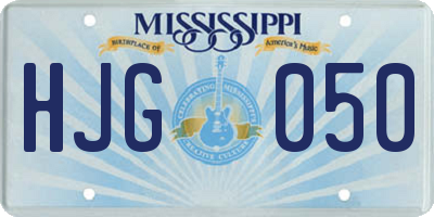 MS license plate HJG050