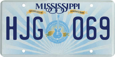 MS license plate HJG069