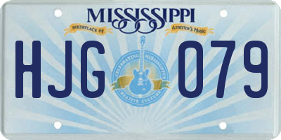 MS license plate HJG079