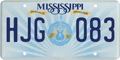 MS license plate HJG083