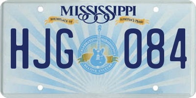 MS license plate HJG084