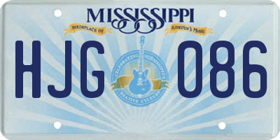 MS license plate HJG086