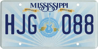 MS license plate HJG088