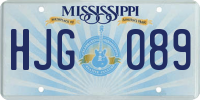 MS license plate HJG089