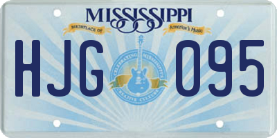 MS license plate HJG095