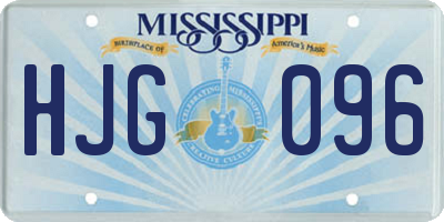 MS license plate HJG096