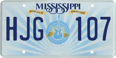 MS license plate HJG107