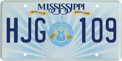 MS license plate HJG109