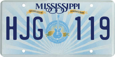 MS license plate HJG119