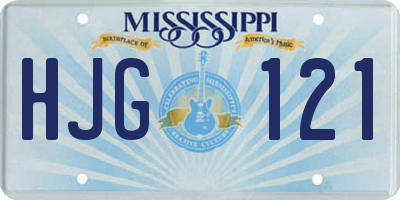 MS license plate HJG121