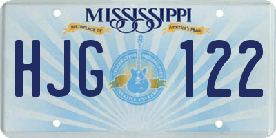 MS license plate HJG122