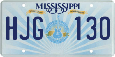 MS license plate HJG130