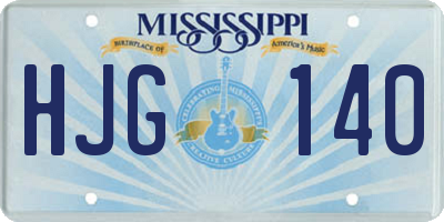 MS license plate HJG140