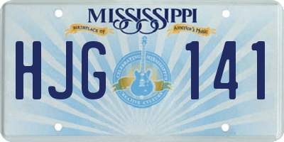 MS license plate HJG141