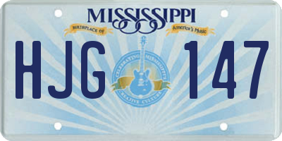 MS license plate HJG147