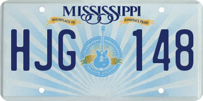 MS license plate HJG148