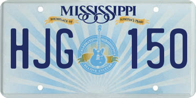 MS license plate HJG150