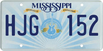 MS license plate HJG152
