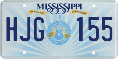 MS license plate HJG155