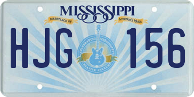 MS license plate HJG156
