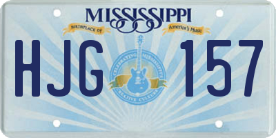 MS license plate HJG157