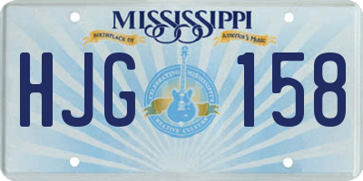 MS license plate HJG158