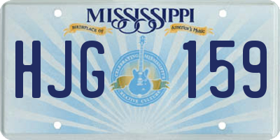 MS license plate HJG159