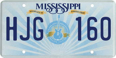 MS license plate HJG160