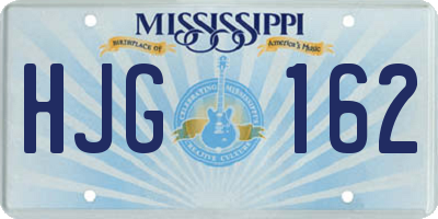 MS license plate HJG162