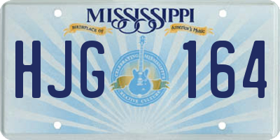 MS license plate HJG164
