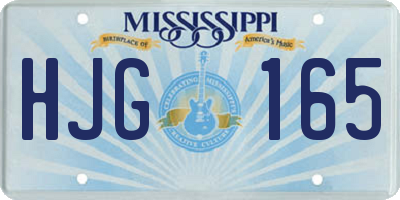 MS license plate HJG165