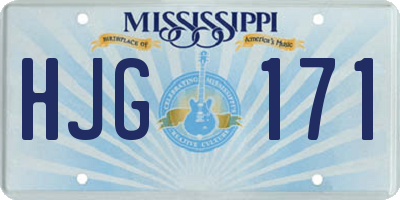 MS license plate HJG171