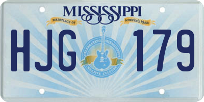 MS license plate HJG179