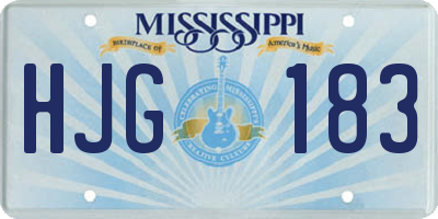MS license plate HJG183