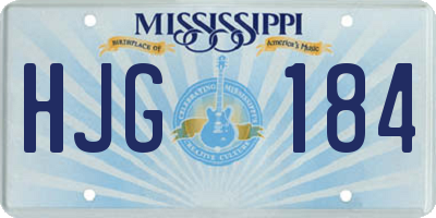 MS license plate HJG184