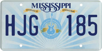 MS license plate HJG185